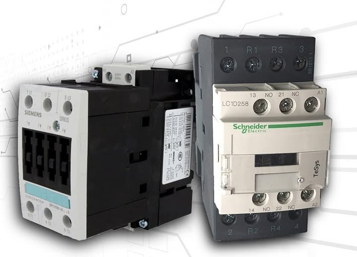 Dos contactores para tableros eléctricos